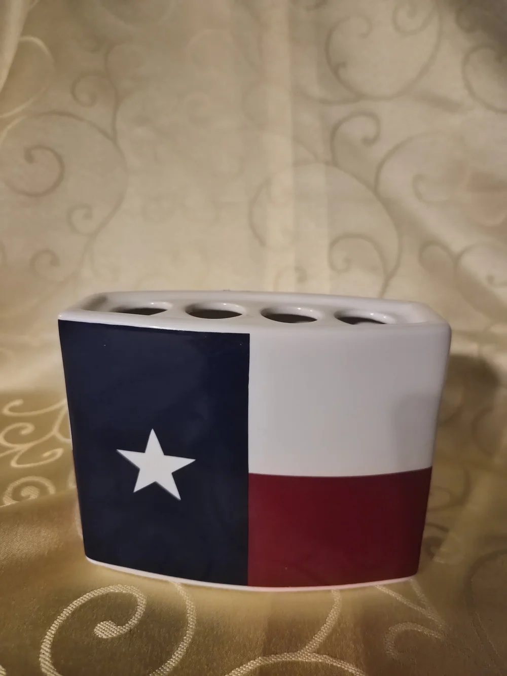 Texas Flag Ceramic Bathroom Dishes - Set of 2